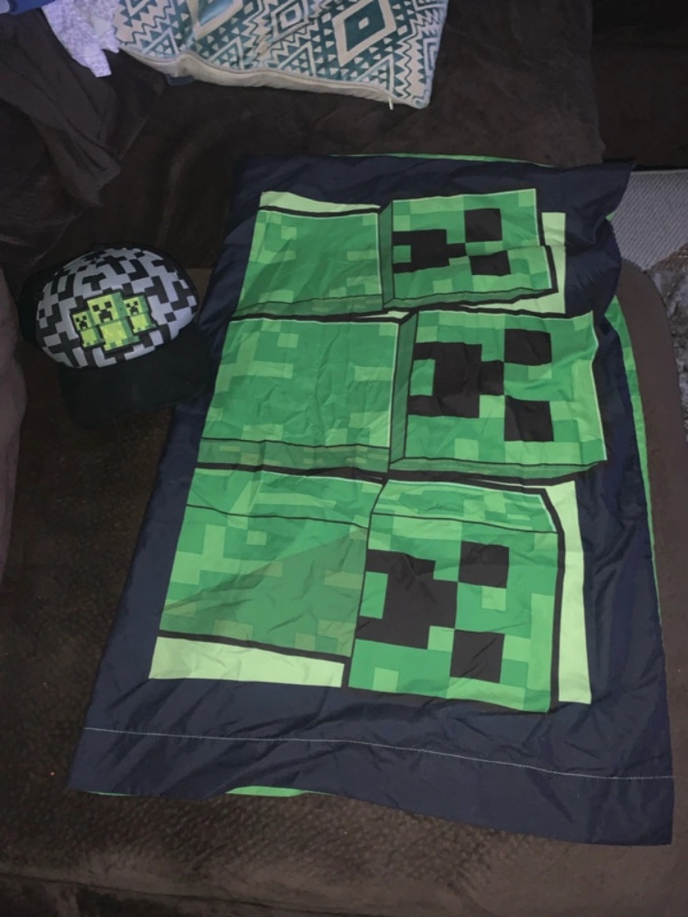 EUC Twin Minecraft Pillowcase and Cap